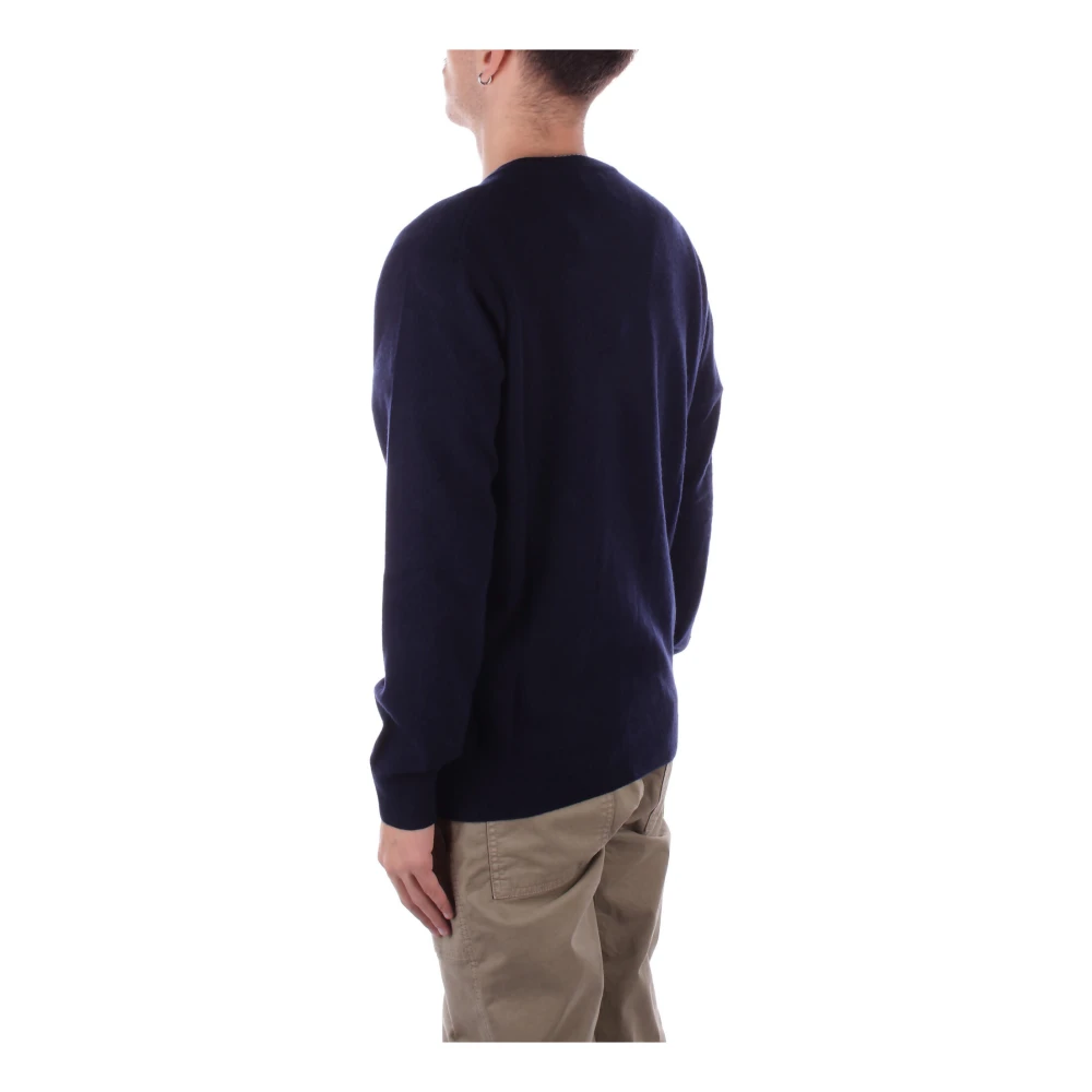 Saint Barth Logo Front Sweaters Blue Heren