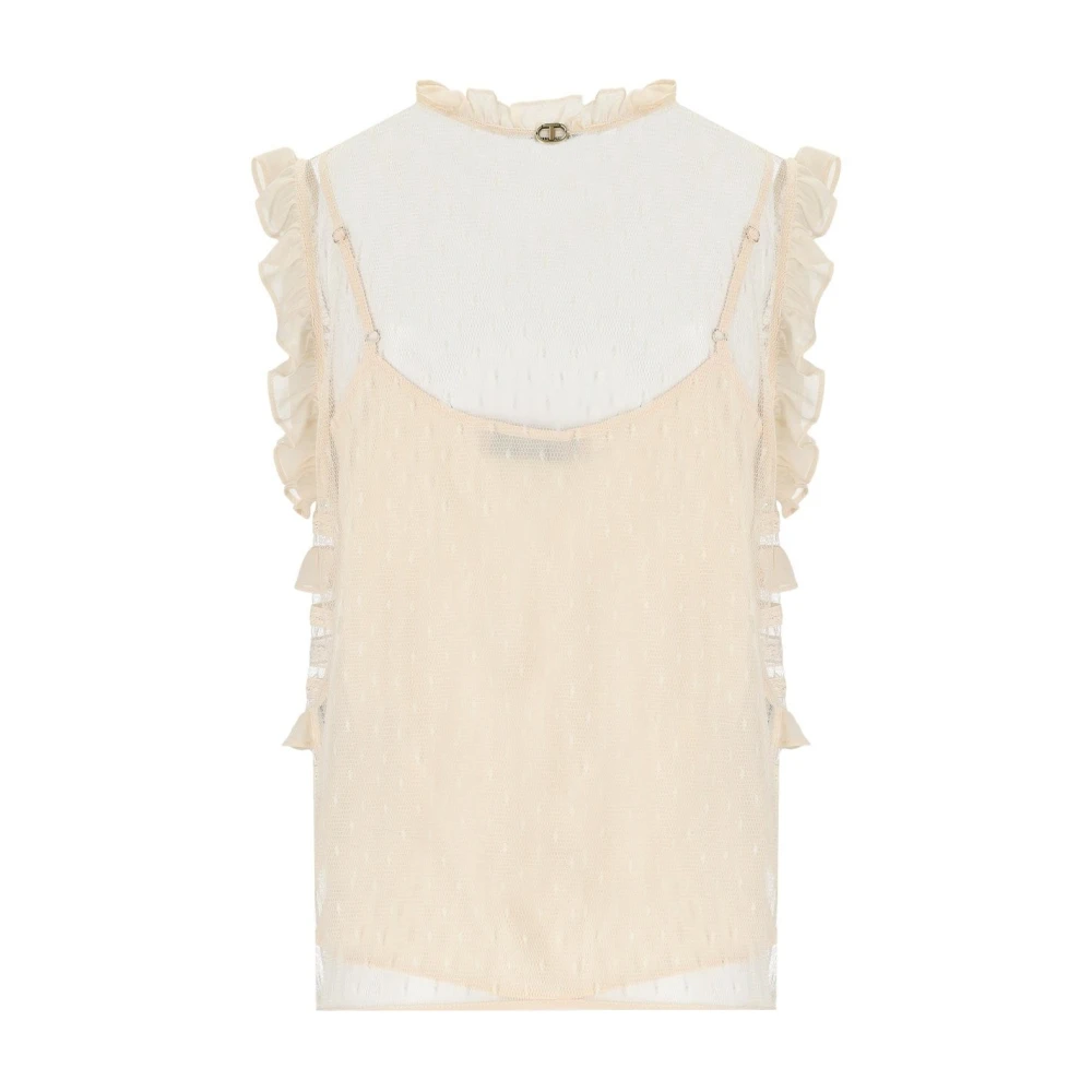 Twinset Sleeveless Tops Beige Dames