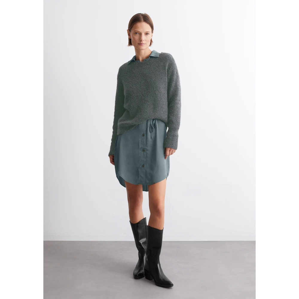 Marc O'Polo Bouclé sweater regular Black Dames