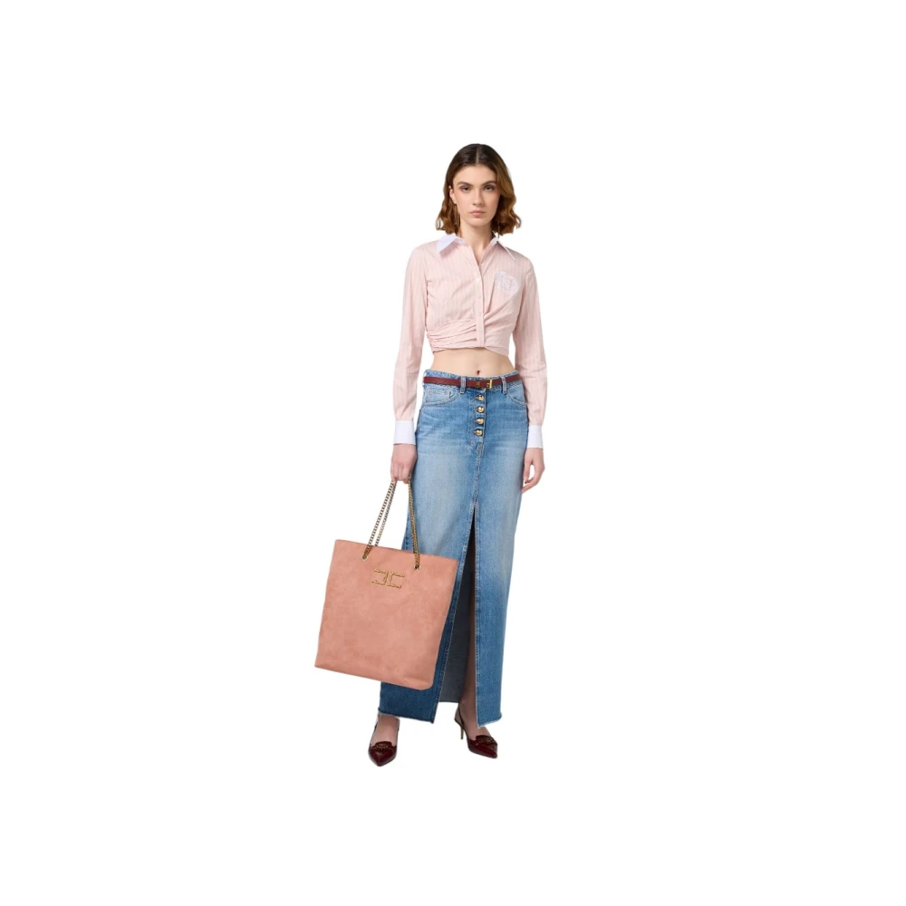 Elisabetta Franchi Spijkerrok Blue Dames