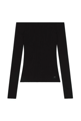 Rippad Off Shoulder Topp