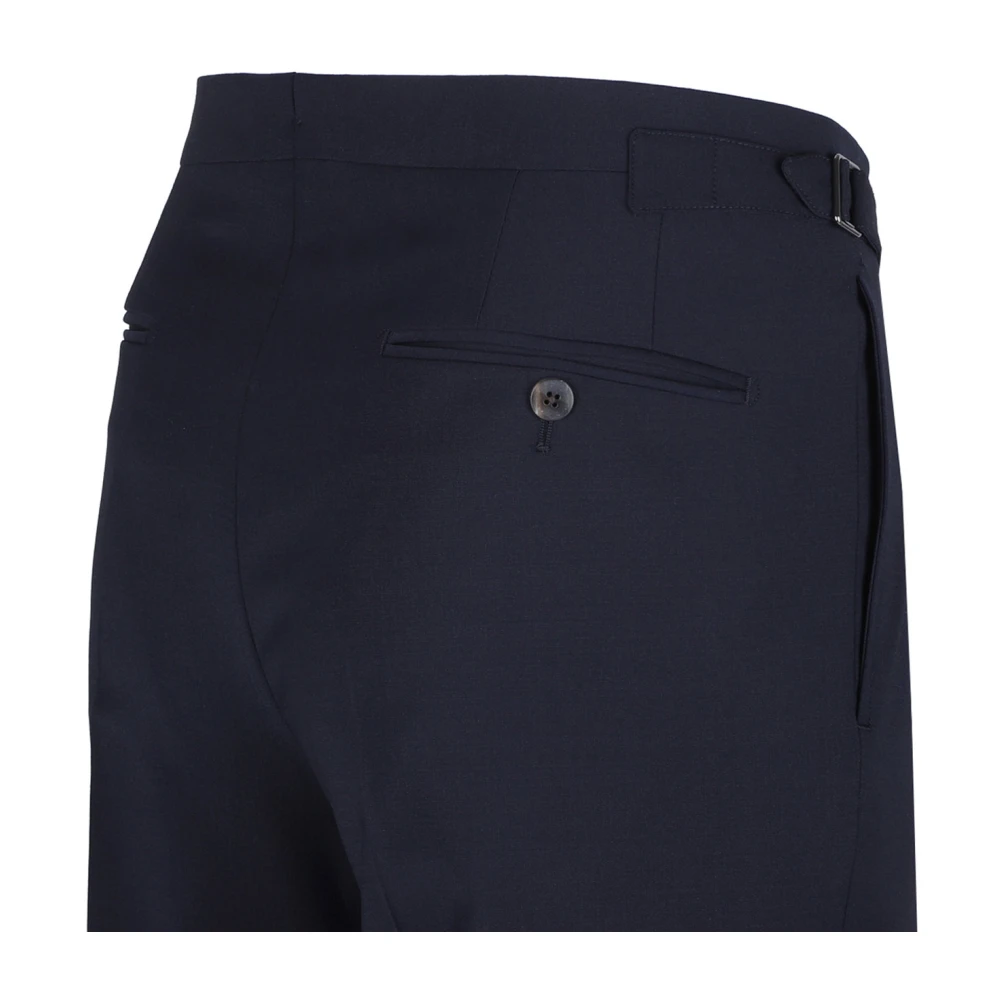 Boglioli Donkerblauwe Geplooide Broek Black Heren