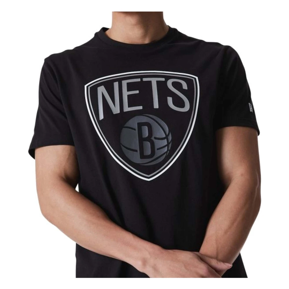 new era NBA Brooklyn Nets Outline Tee T-shirt Black Heren