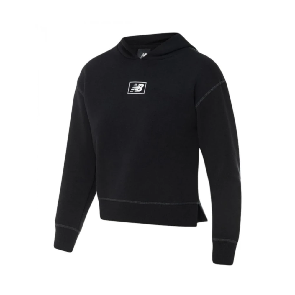 New Balance Essentials Geborstelde Fleece Hoodie Collectie Black Heren