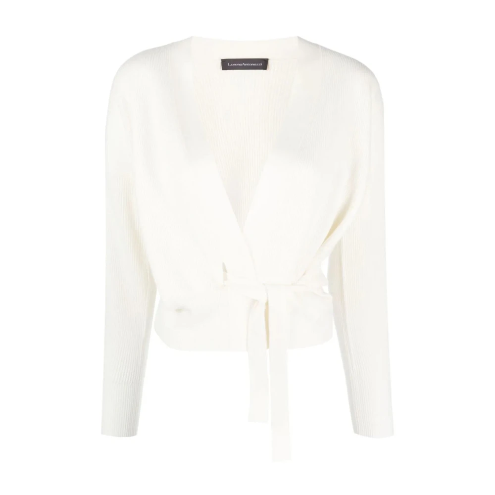 Lorena Antoniazzi Vit Cashmere Stickad Kofta White, Dam