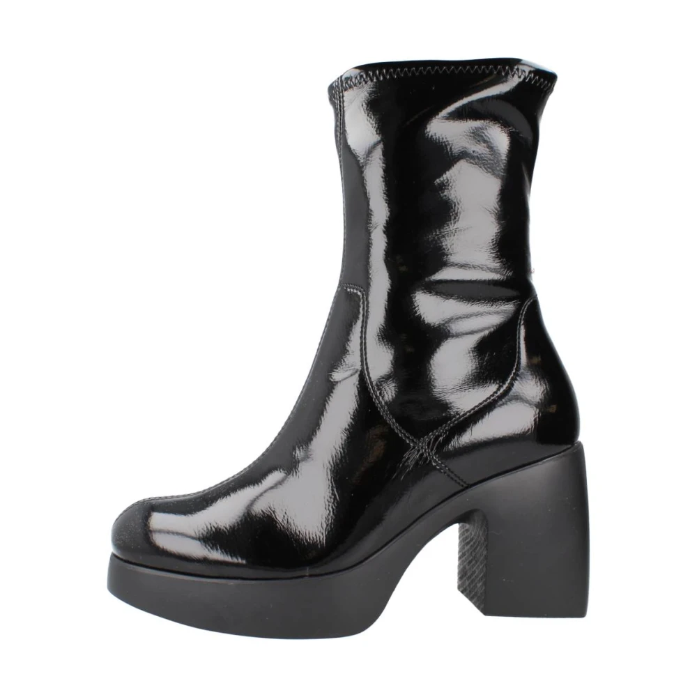 Wonders Heeled Boots Black Dames