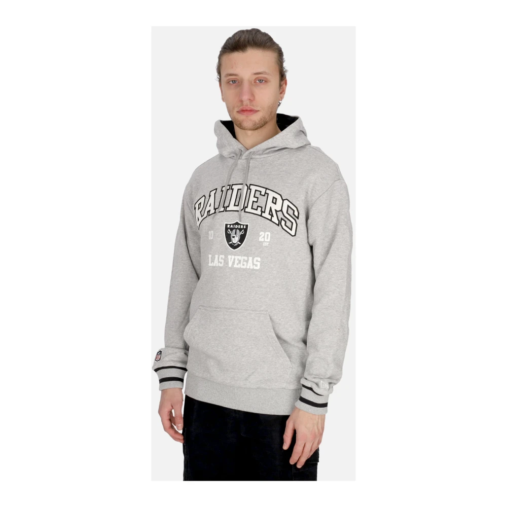 new era Lasrai Lichtgewicht Hoodie met Raiders logo Gray Heren