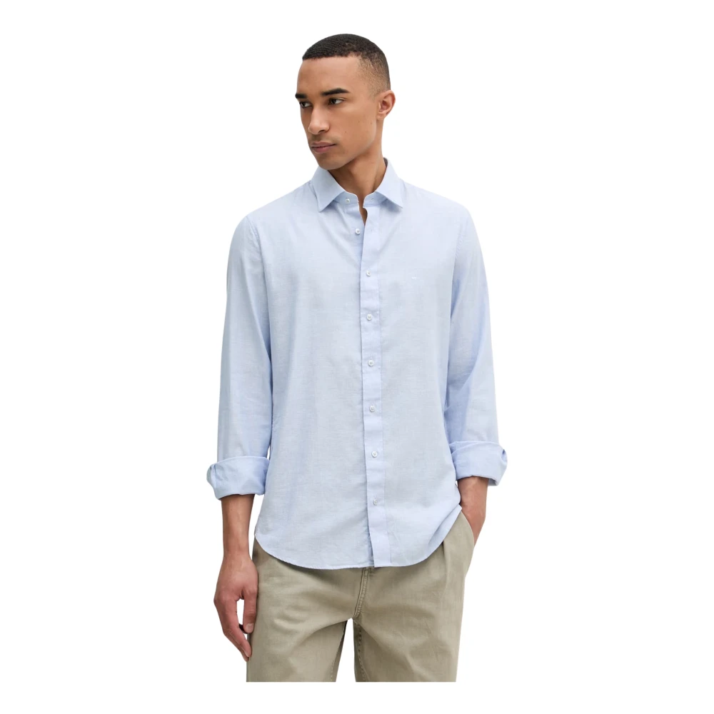 Michael Kors - Hemd Aus Baumwolle Und Leinen In Schmaler Passform - Shirts - Herren - Blau - M - Bild 3