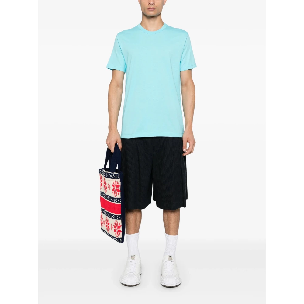 Comme des Garçons Lichtblauw Logo Print T-shirt Blue Heren