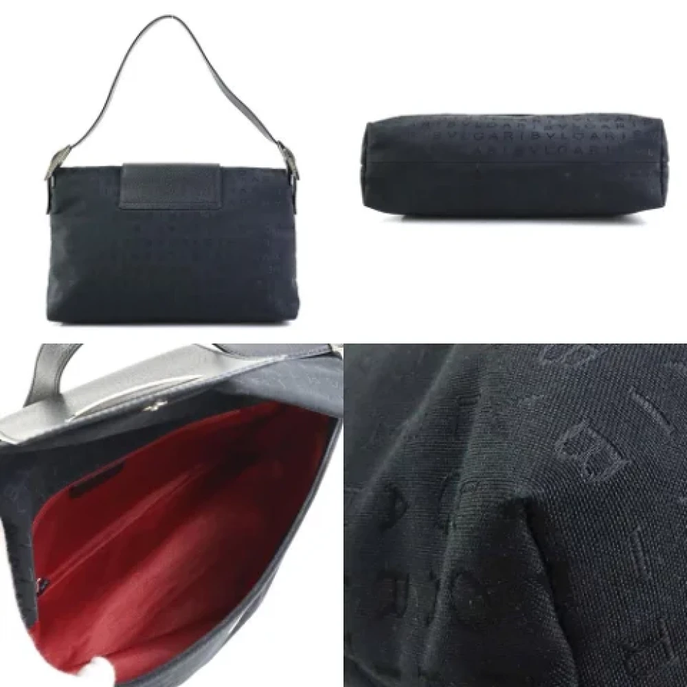Bvlgari Vintage Pre-owned Fabric shoulder-bags Black Dames