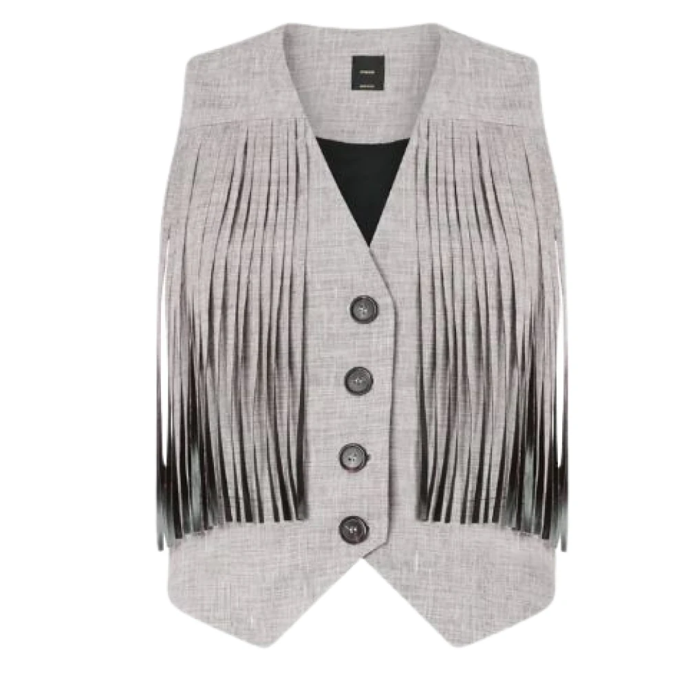 Pinko Women's Black Waistcoats, Xs, Boretto Vest