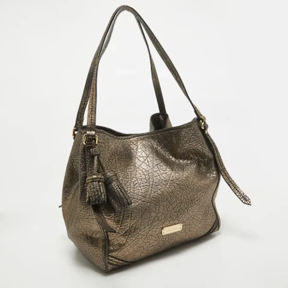 Burberry Vintage Pre-owned Leather totes Gray Dames