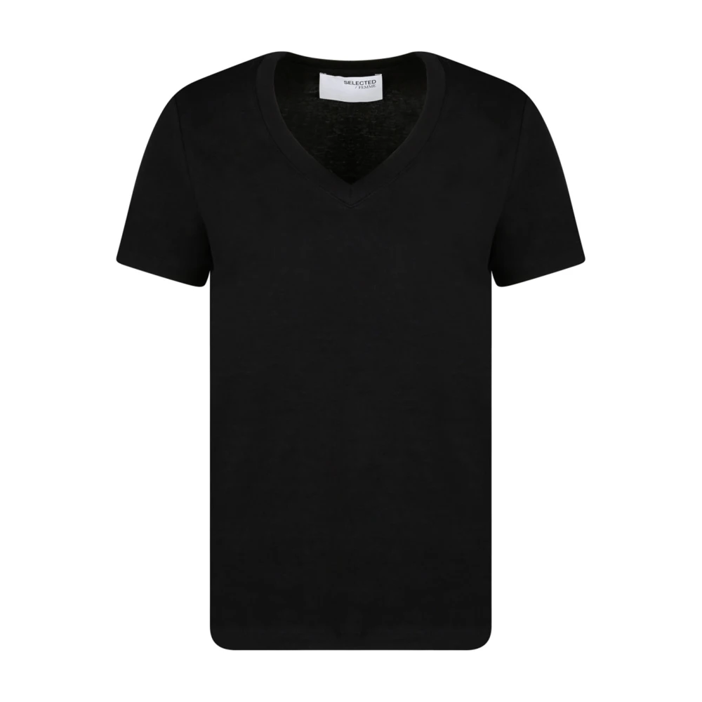 Selected Femme T-Shirts Black Dames