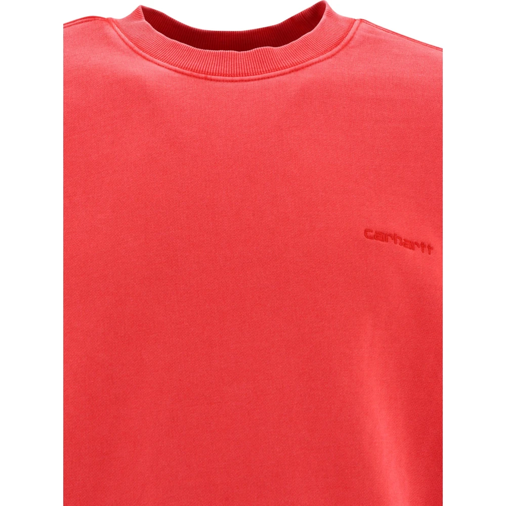 Carhartt WIP Duster Script Katoenen Sweatshirt Red Heren