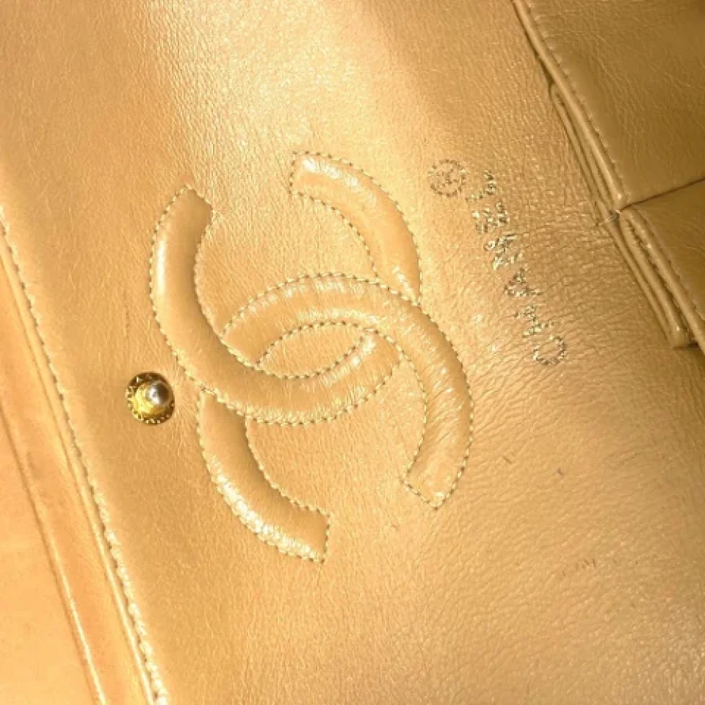Chanel Vintage Pre-owned Leather chanel-bags Beige Dames