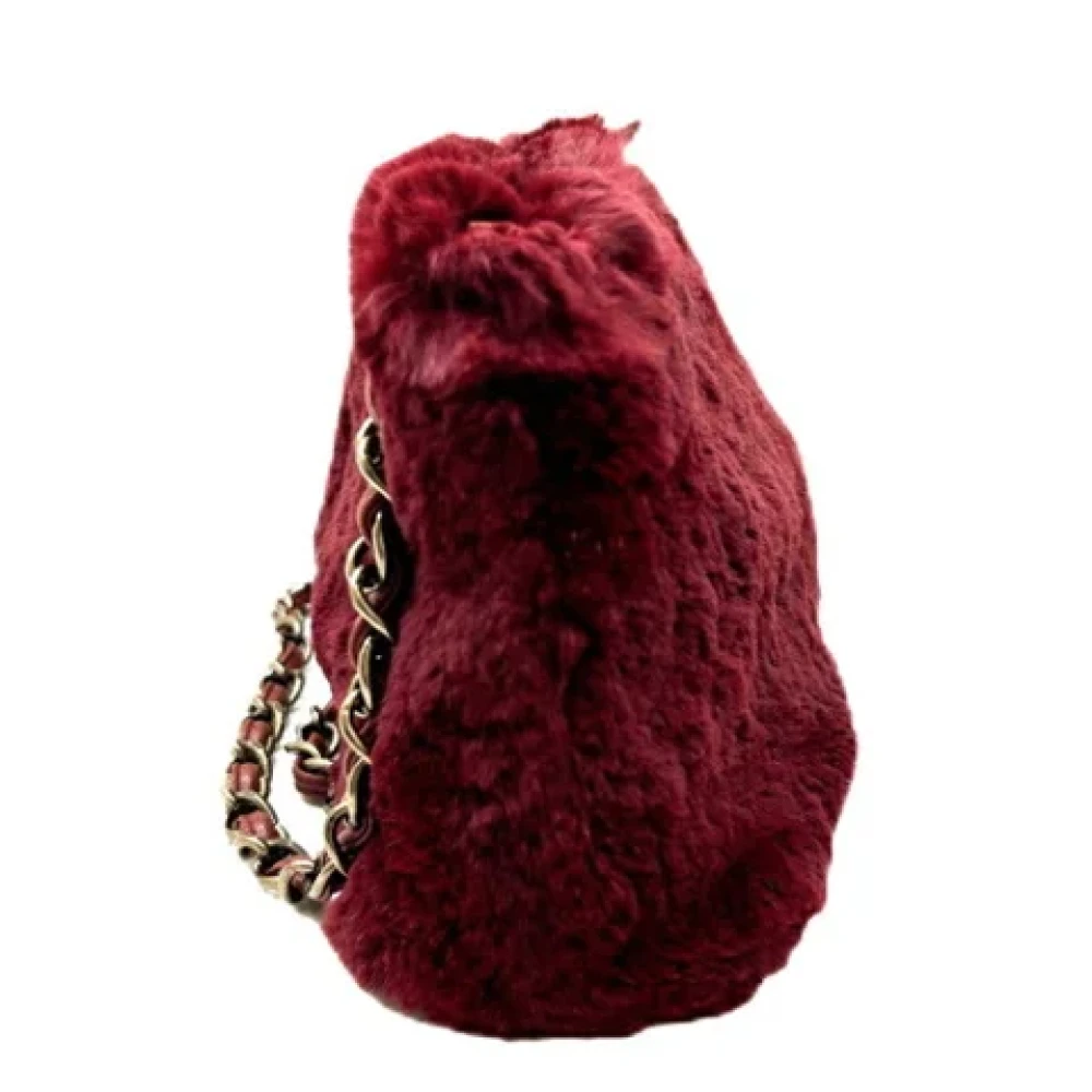 Chanel Vintage Pre-owned Fabric shoulder-bags Red Dames