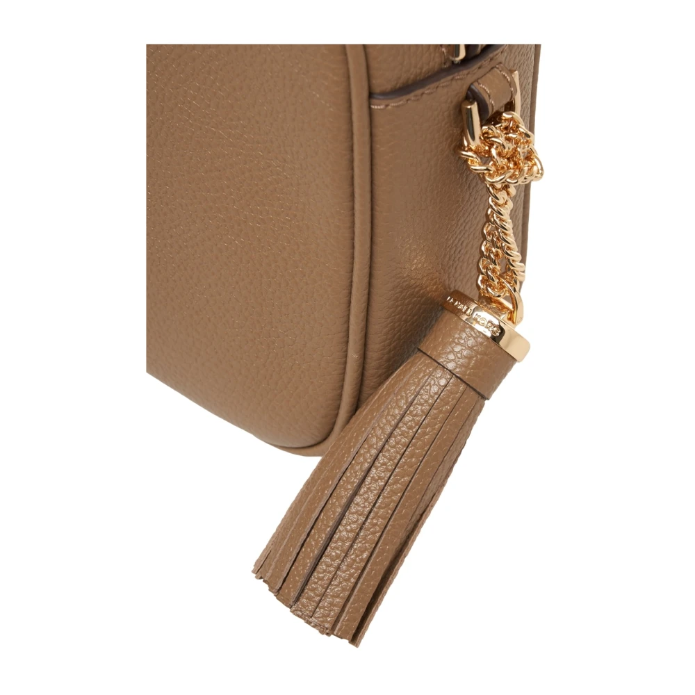 Michael Kors Beige Leren Schoudertas Ginny Beige Dames