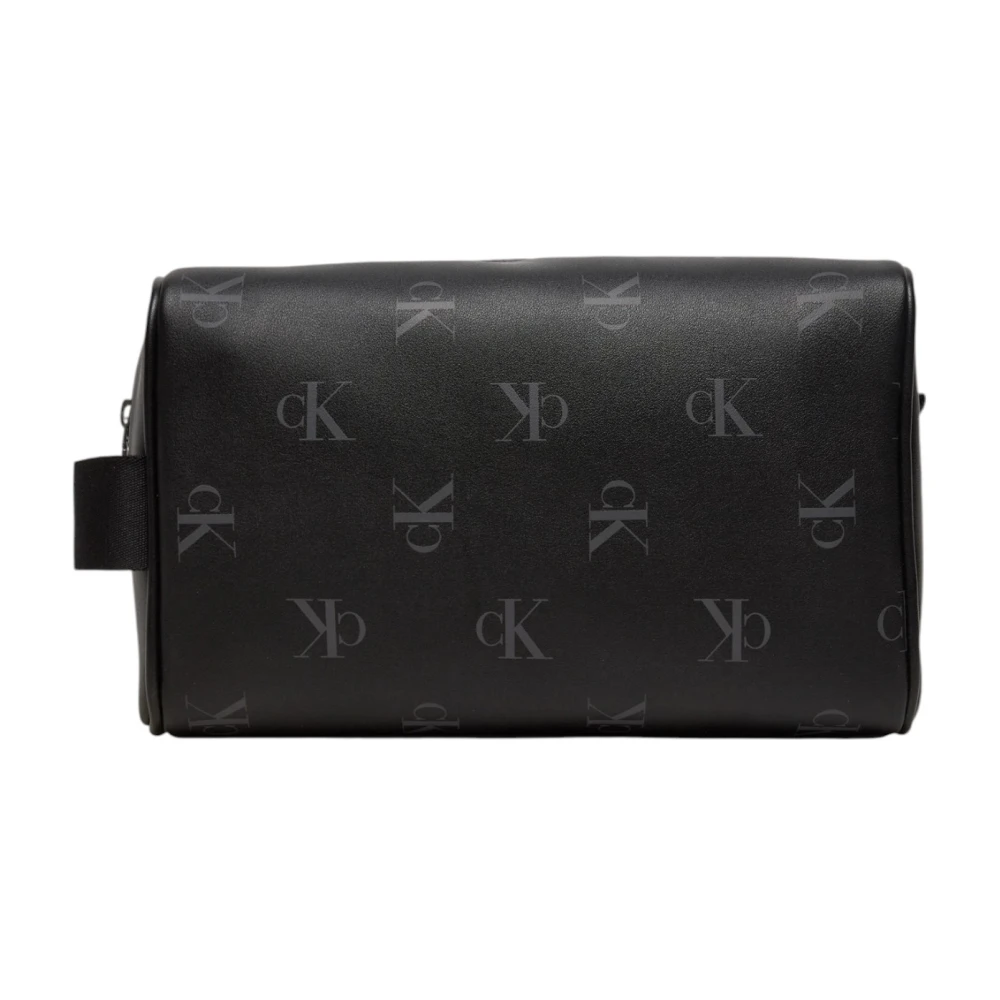 Calvin Klein Jeans Moderne Print Rits Tas met Zakken Black Heren