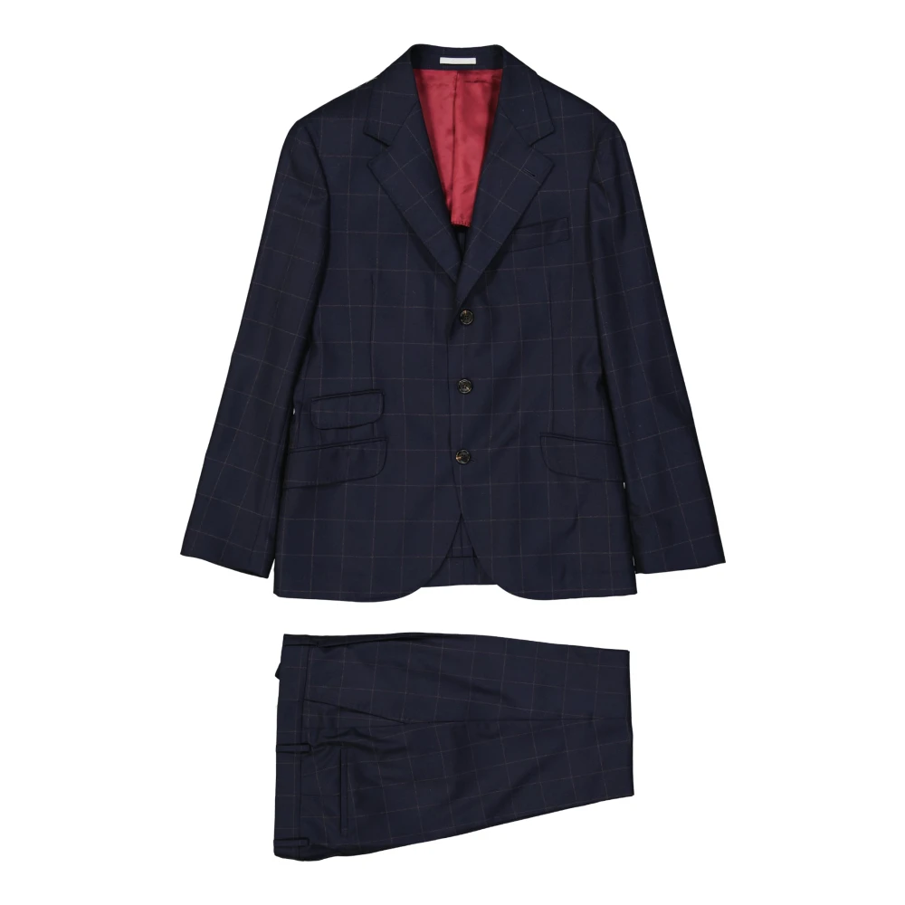 Suits > Suit Sets > Single Breasted Suits - - Brunello Cucinelli - Modalova