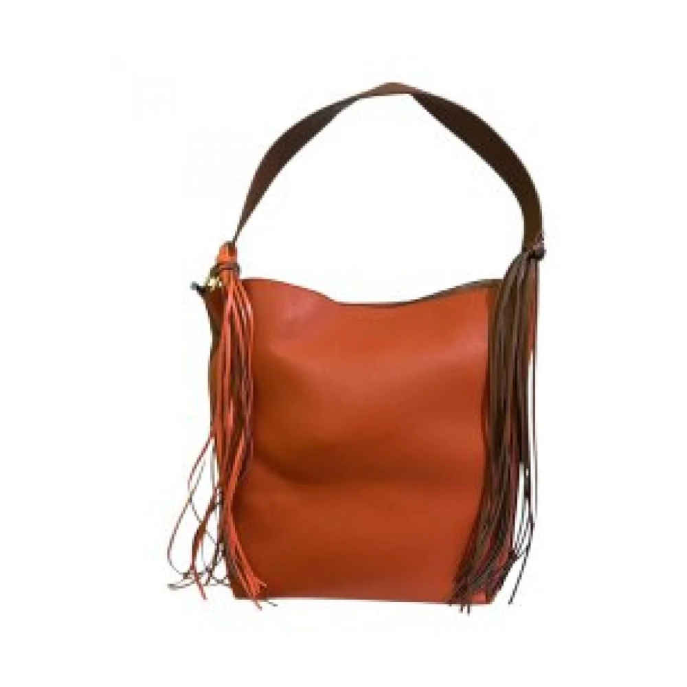 Pennyblack Bicolor Hobo Tas met Suède Effect Brown Dames