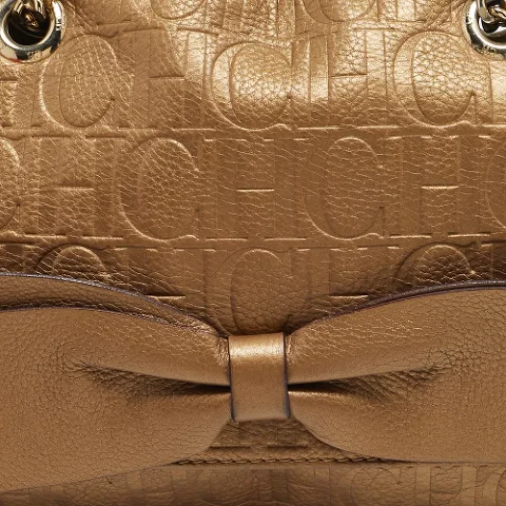 Carolina Herrera Pre-owned Leather shoulder-bags Yellow Dames