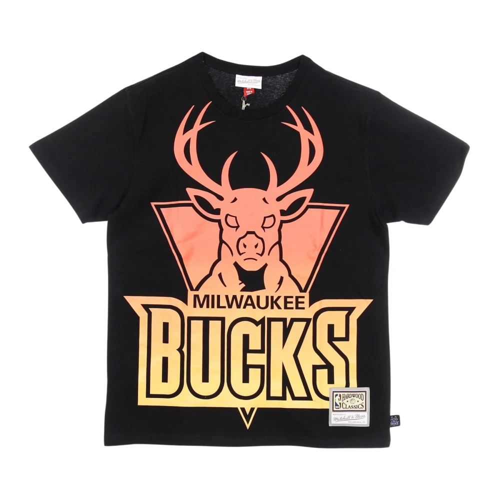 Mitchell & Ness NBA Flames Tee Hardwood Classics Black Heren