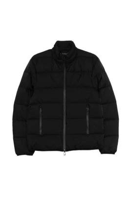 Vattenavvisande, quiltad dunjacka i nylon med jacquardlogotyp