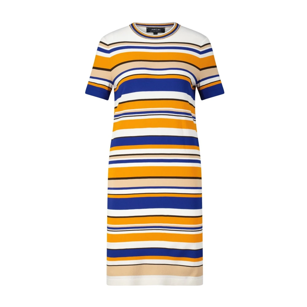 Marc Cain Gestreepte Midi Jurk met Korte Mouwen Multicolor Dames