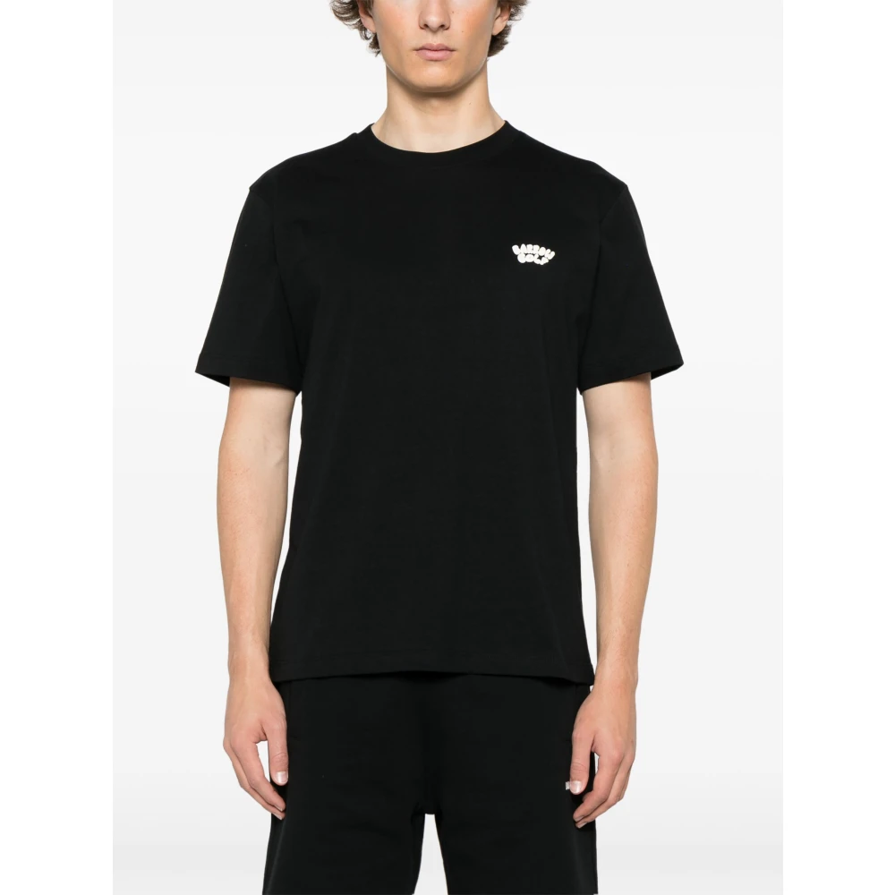Barrow Zwart T-shirt met Ronde Hals en 3D-print Black Heren