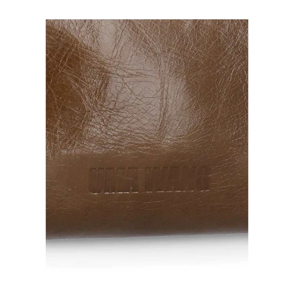 UMA Wang Bruine leren damestas Brown Dames