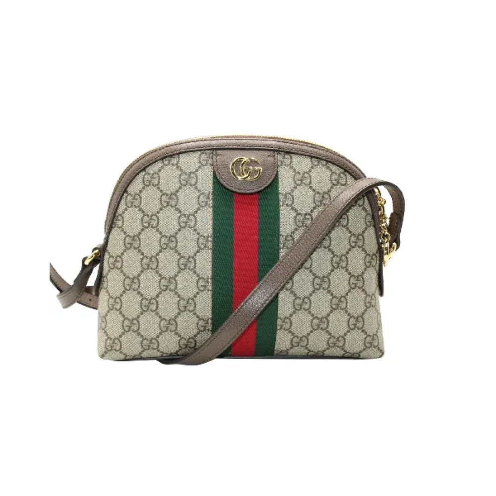 Gucci Vintage Pre-owned Canvas crossbody-bags Brown Dames