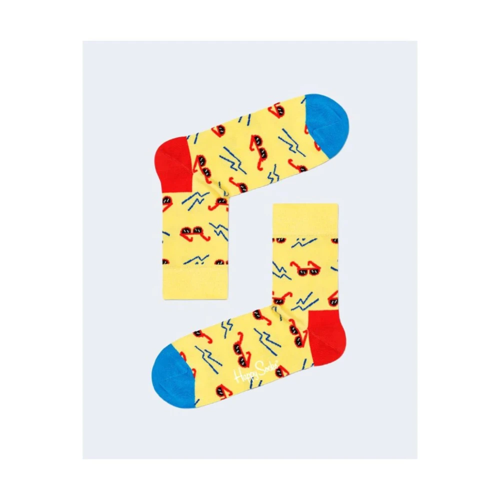 Happy Socks Gele Crew Style Zonnebril Sokken Multicolor Heren