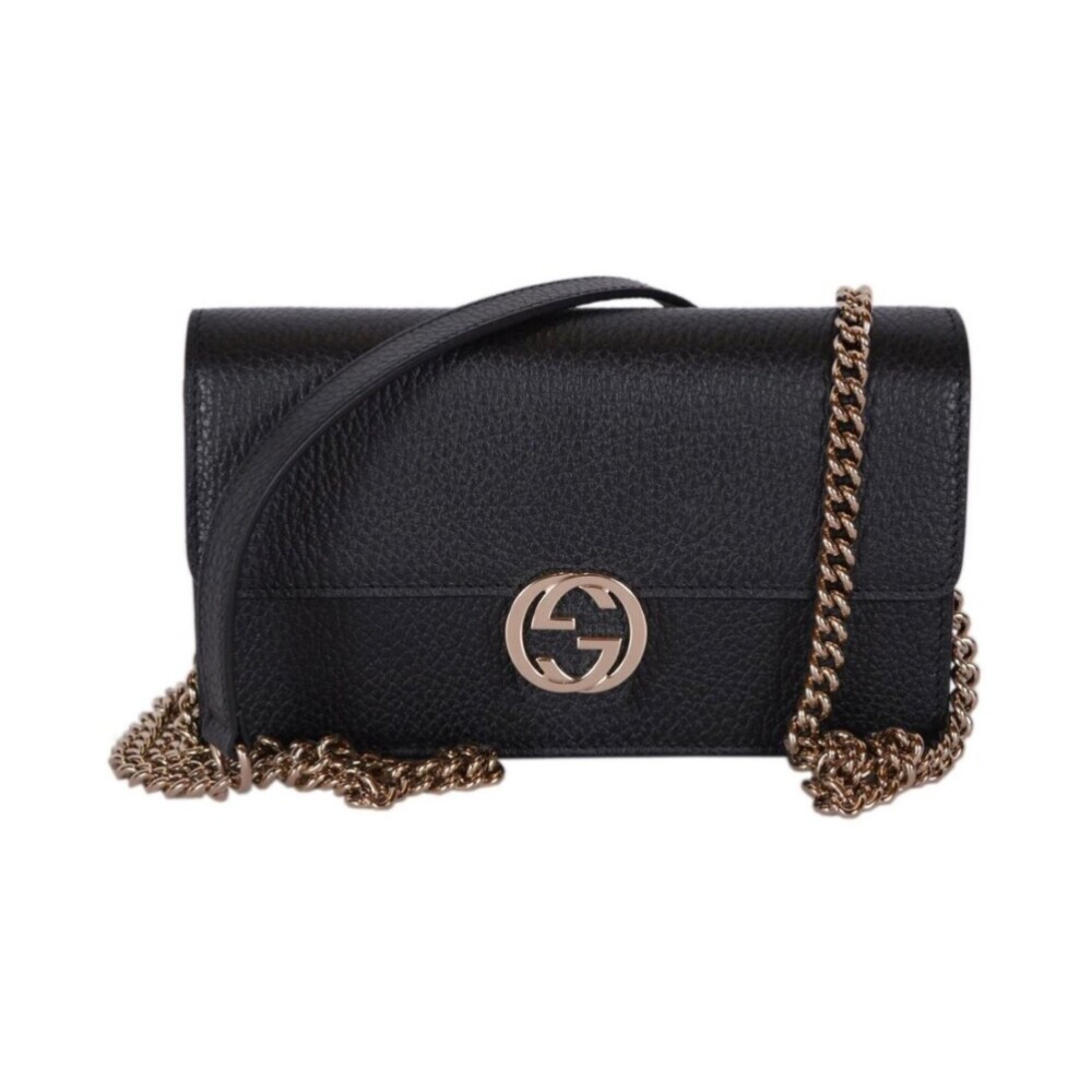 Plain black gucci purse online