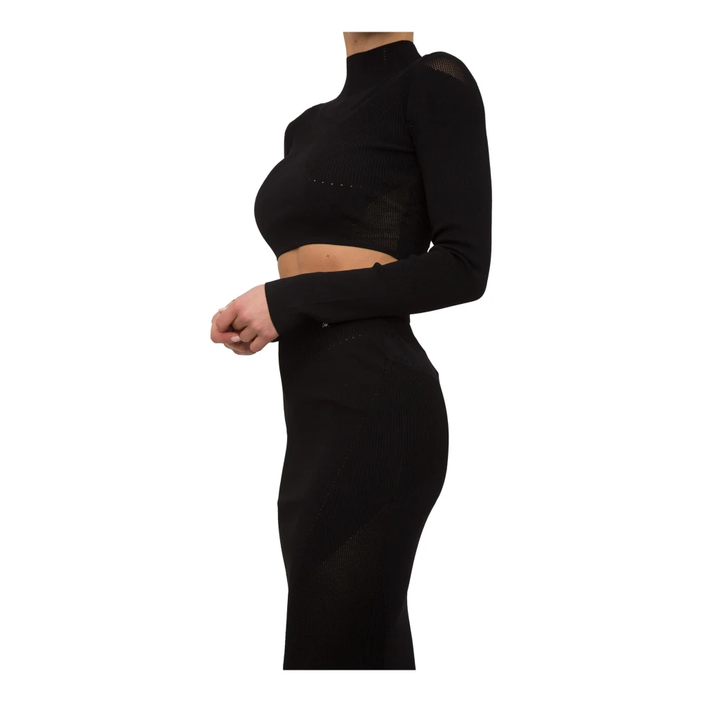 PATRIZIA PEPE Zwart Gebreide Trui Black Dames