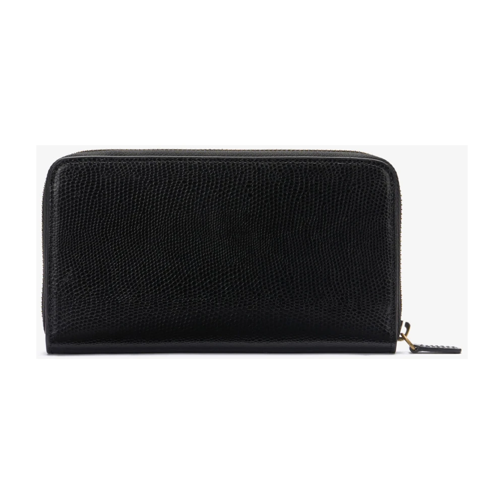 Roberto Cavalli Monogram RC Leren Portemonnee met rits Black Dames