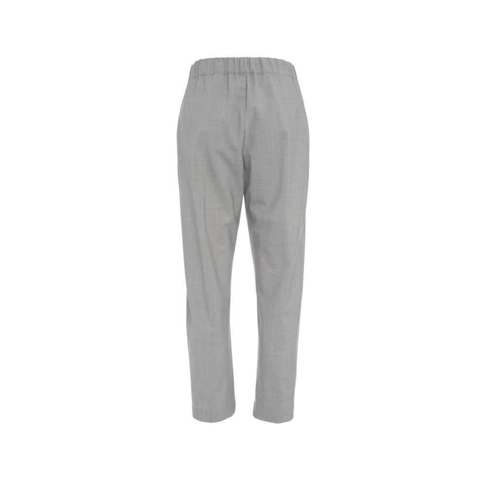 Semicouture Grijze Casual Wollen Broek Gray Dames