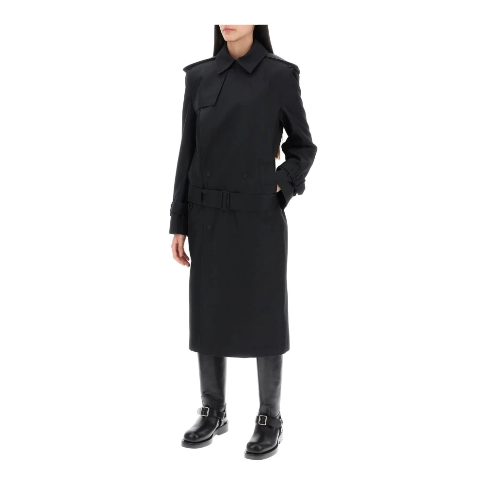 Burberry Double-Breasted Coats Black Dames
