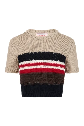 Crew Neck Kortärmad Tröja