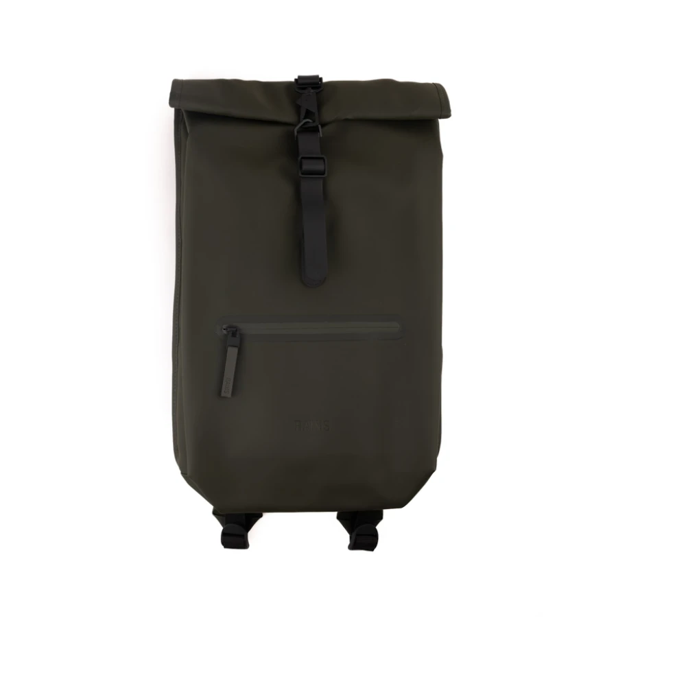 Rains Waterdichte Unisex Rolltop Rugzak Groen Green Dames
