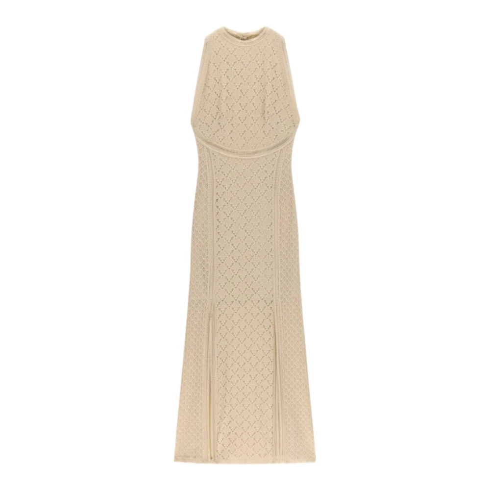 Guess Donna Beige - Abito Lungo In Pizzo Liza - Dresses - L