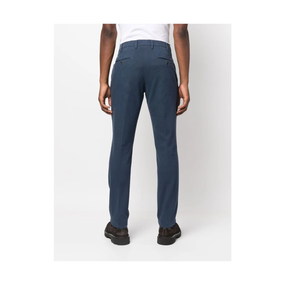 Canali Blauwe Broek met Rechte Pijpen Blue Heren