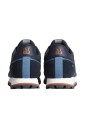 blauwe-polyester-en-leren-hardloopschoenen