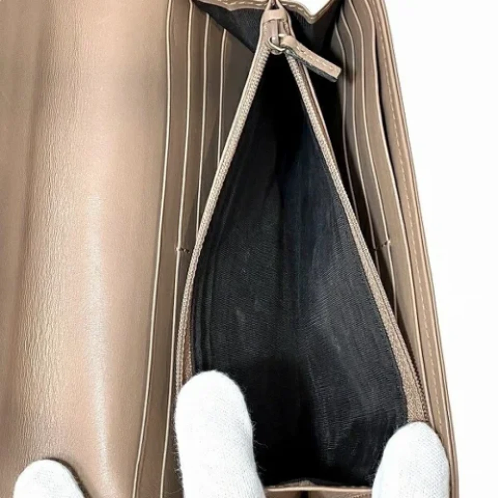 Gucci Vintage Pre-owned Leather wallets Beige Dames