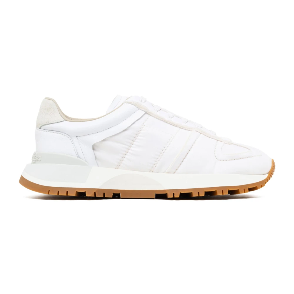 Maison Margiela Witte Sneakers met Laser-Geëtste Details Dames Schoenen