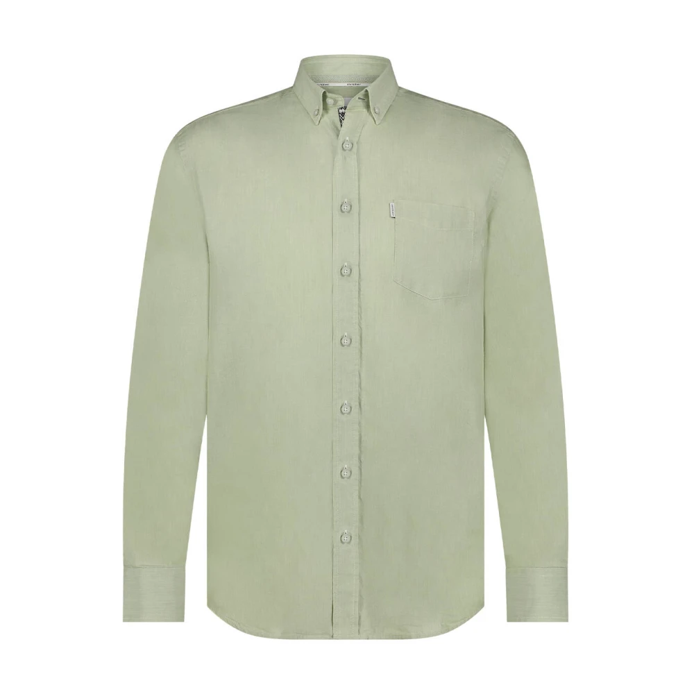 State of Art Effen Oxford Overhemd Lange Mouw Green Heren