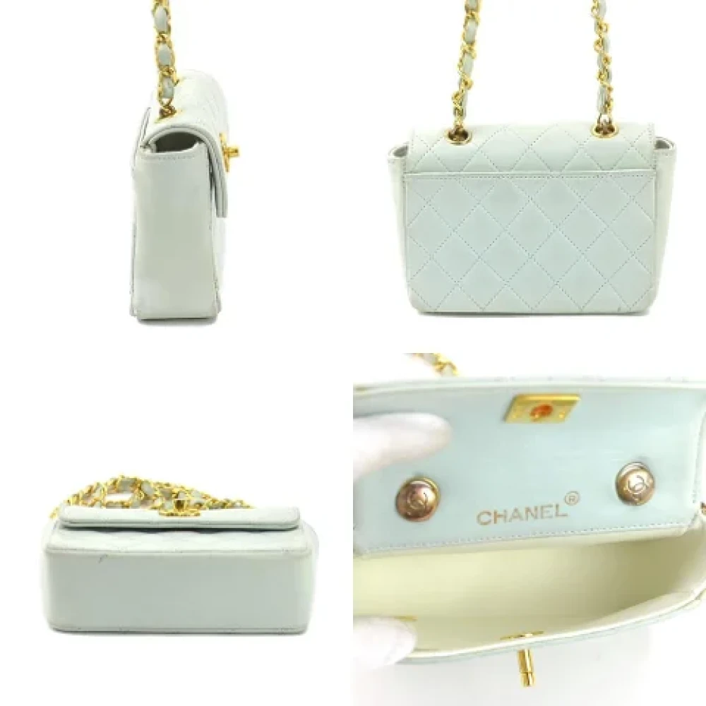 Chanel Vintage Pre-owned Leather chanel-bags Blue Dames