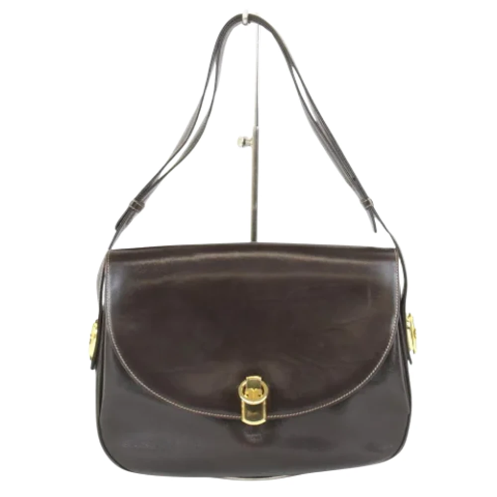 Gucci Vintage Pre-owned Leather shoulder-bags Brown Dames