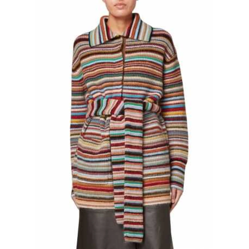 Paul Smith Multicolor Oversized Bayadère Vest met Riem Multicolor Dames