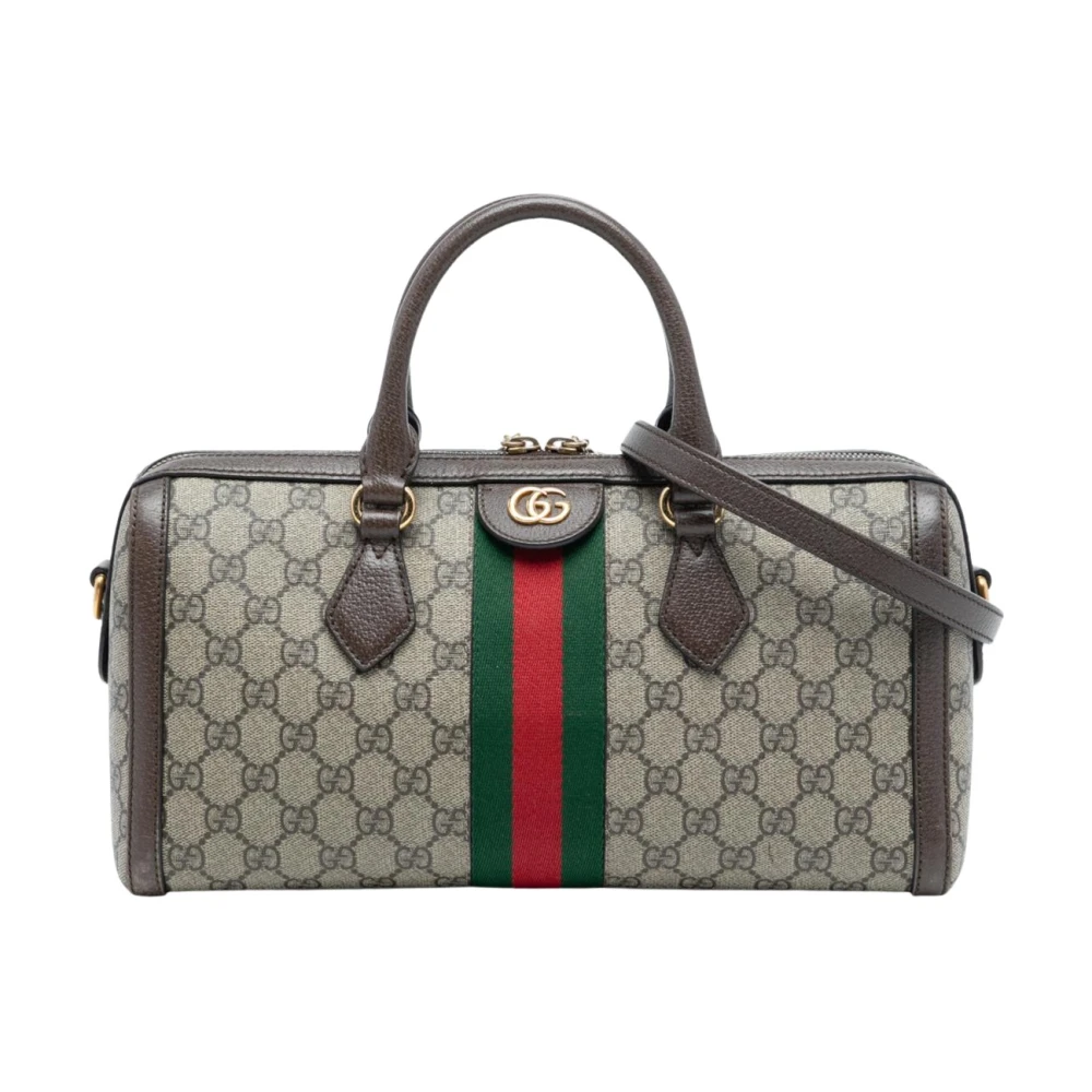 Gucci Vintage Women's Pre-Owned Ophidia Gg Supreme Boston Bag