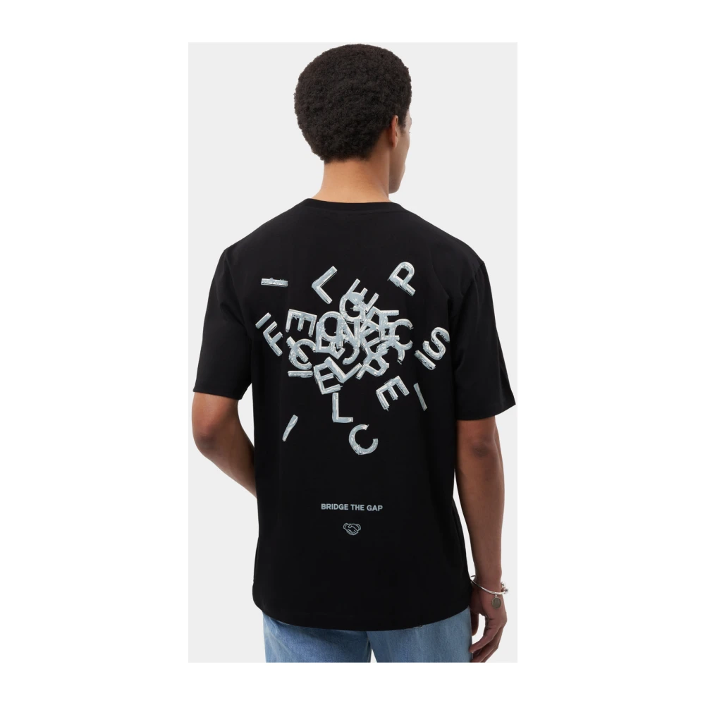 Filling Pieces T-shirt Alphabet Black Heren